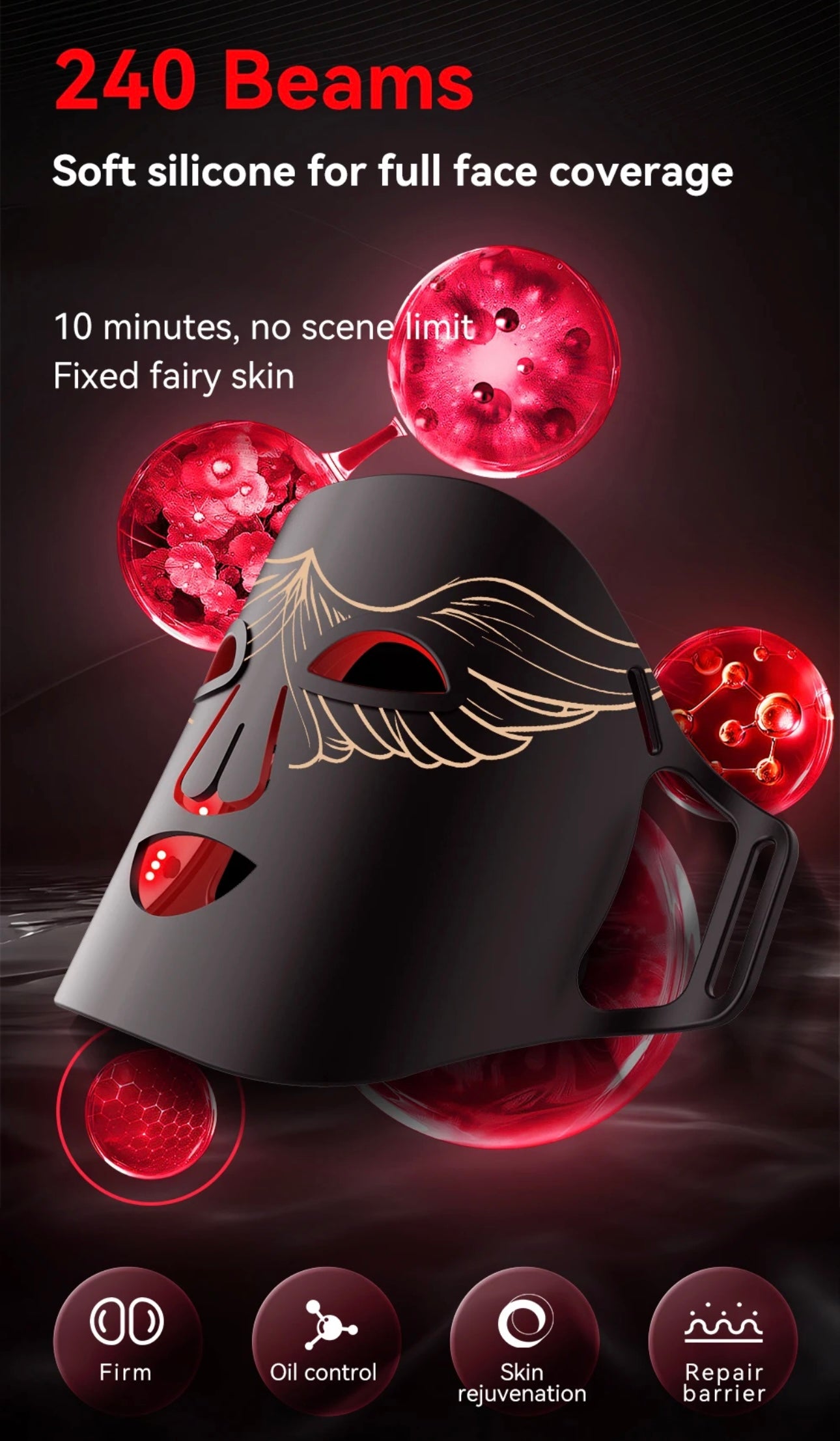 Red Light Therapy Facial Mask